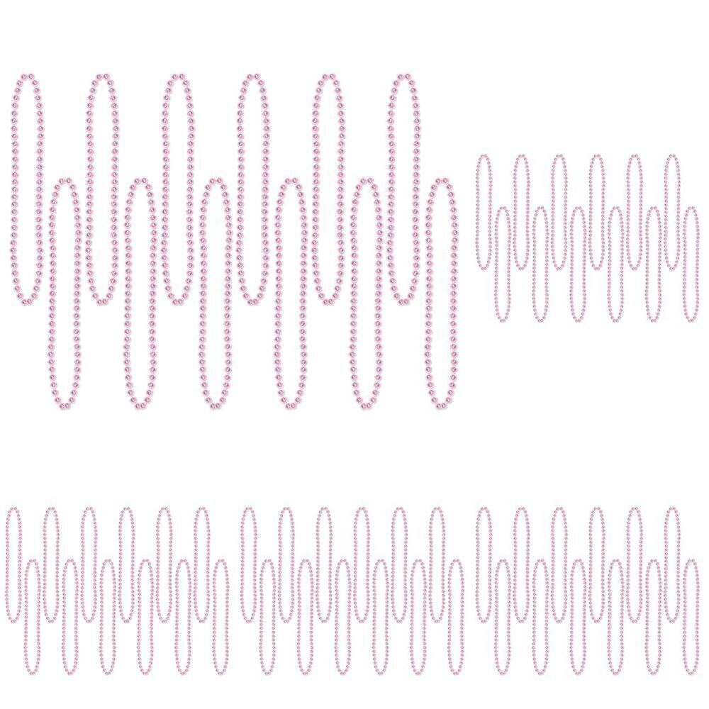 9896 Pink Party Beads - Small Round Pack of 5